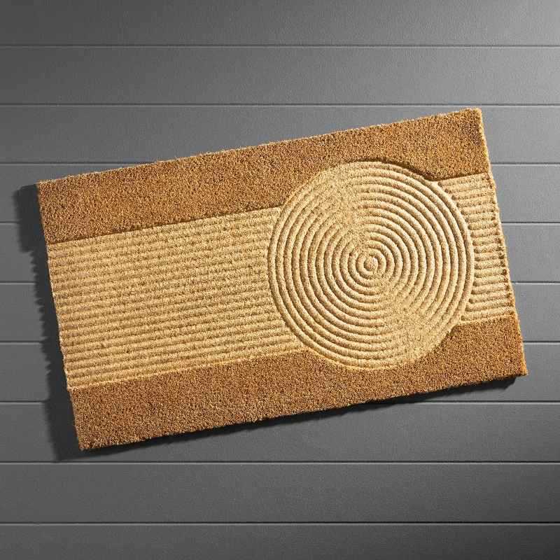 Embossed Coir Doormat Collection - Sand